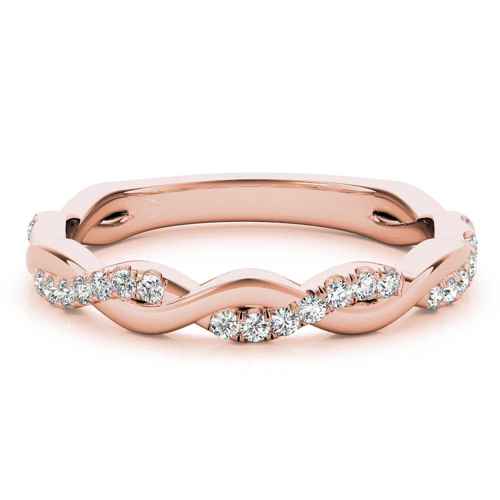  Ladies Braided Wedding Band 1/5 Carat Total Weight   (Lab-Created) 0.19 C.T.W 10K yellow, white or rose gold - view 11