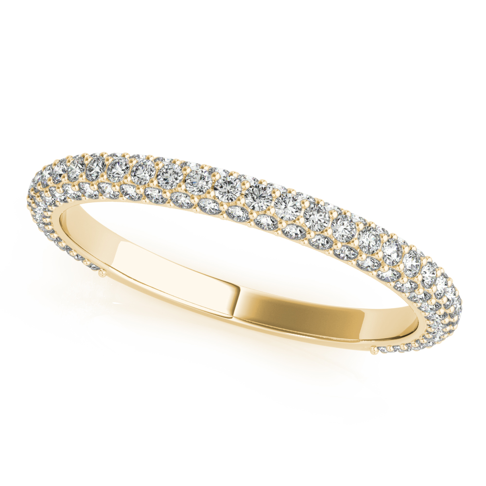  Ladies Straight Pave Wedding Band 5/8 Carat Total Weight   (Lab-Created) 0.57 C.T.W 10K yellow, white or rose gold - view 5