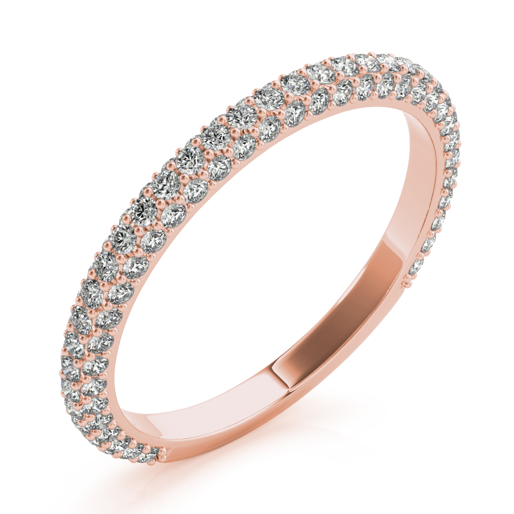  Ladies Straight Pave Wedding Band 5/8 Carat Total Weight   (Lab-Created) 0.57 C.T.W 10K yellow, white or rose gold - view 10