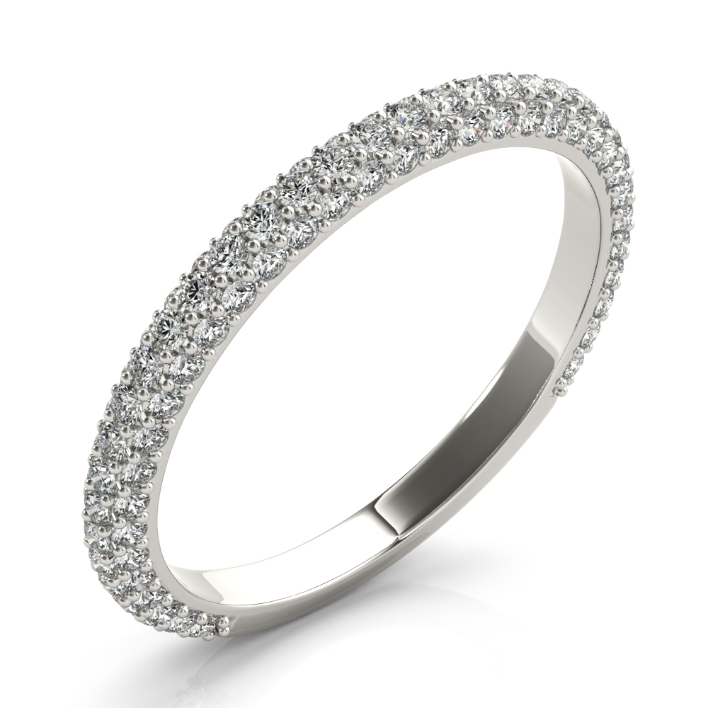 Straight Pave Wedding Band
