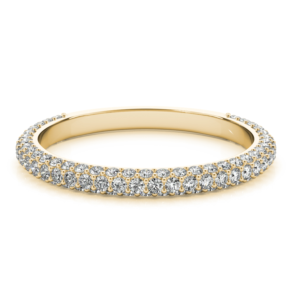 Ladies Straight Pave Wedding Band 5/8 Carat Total Weight   (Lab-Created) 0.57 C.T.W 10K yellow, white or rose gold - view 7