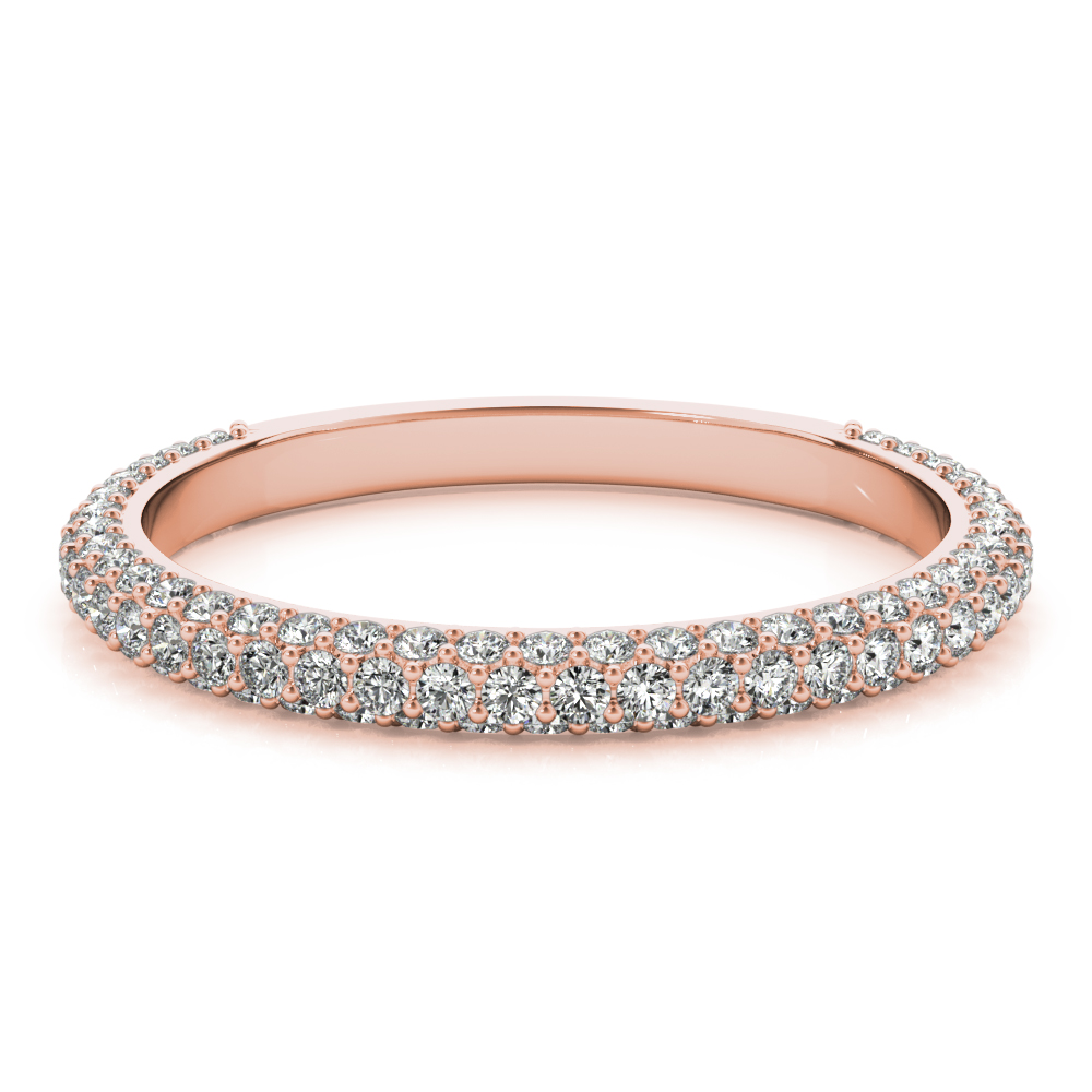  Ladies Straight Pave Wedding Band 5/8 Carat Total Weight   (Lab-Created) 0.57 C.T.W 10K yellow, white or rose gold - view 11