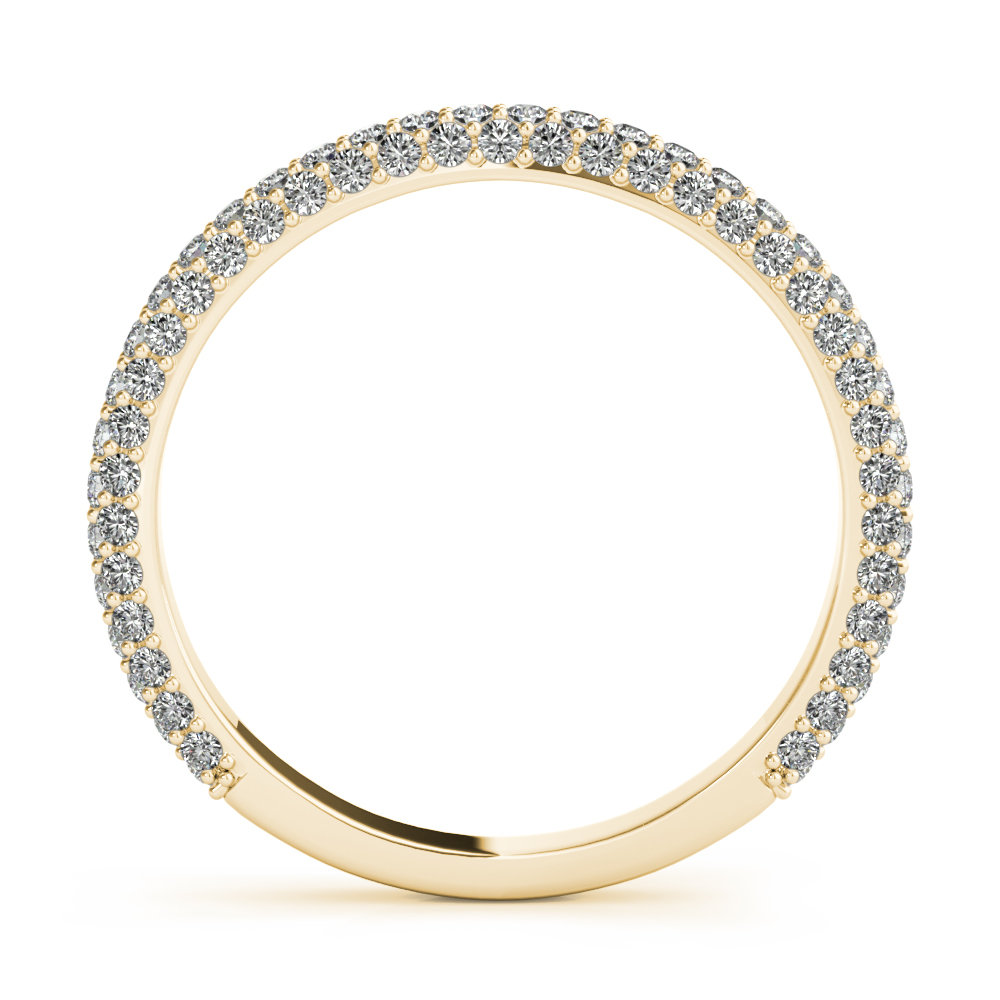  Ladies Straight Pave Wedding Band 5/8 Carat Total Weight   (Lab-Created) 0.57 C.T.W 10K yellow, white or rose gold - view 8