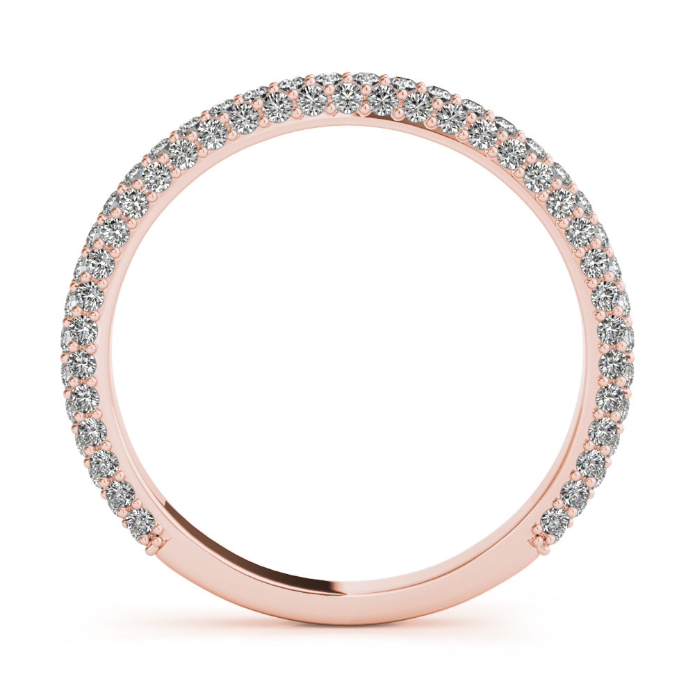  Ladies Straight Pave Wedding Band 5/8 Carat Total Weight   (Lab-Created) 0.57 C.T.W 10K yellow, white or rose gold - view 12