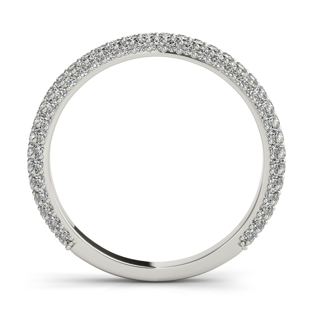  Ladies Straight Pave Wedding Band 5/8 Carat Total Weight   (Lab-Created) 0.57 C.T.W 10K yellow, white or rose gold - view 4