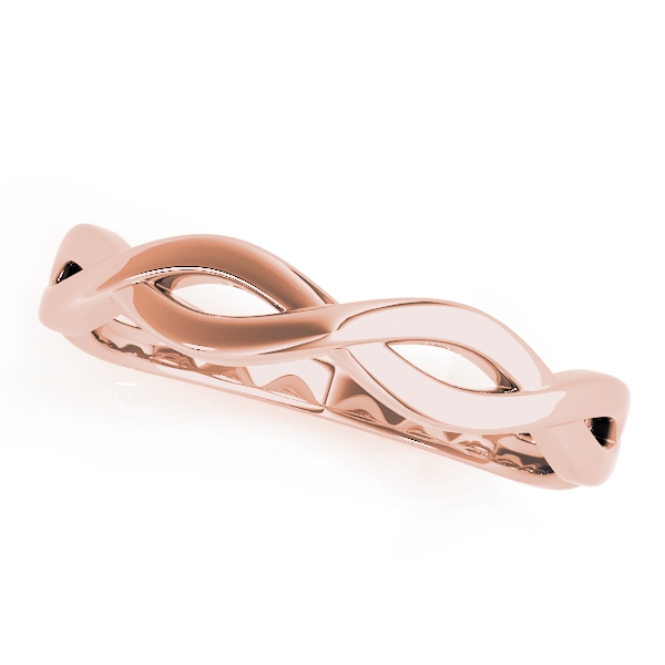  Infinity Twisted Wedding Band  Unknown Friendly Weight 10K yellow, white or rose gold - view 5