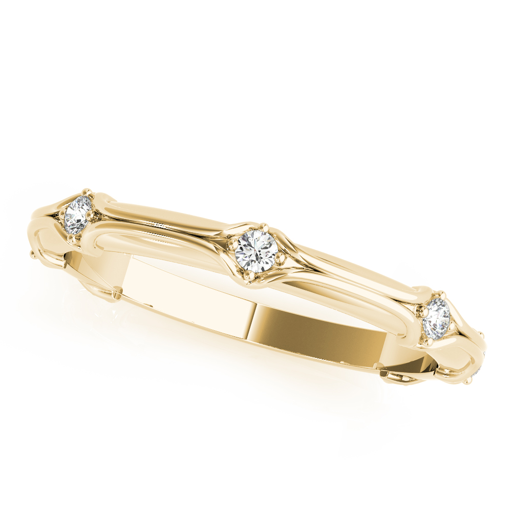  Ladies Stackable Accented Filigree Band .15 Carat Total Weight   (Lab-Created) 0.14 C.T.W 10K yellow, white or rose gold - view 4