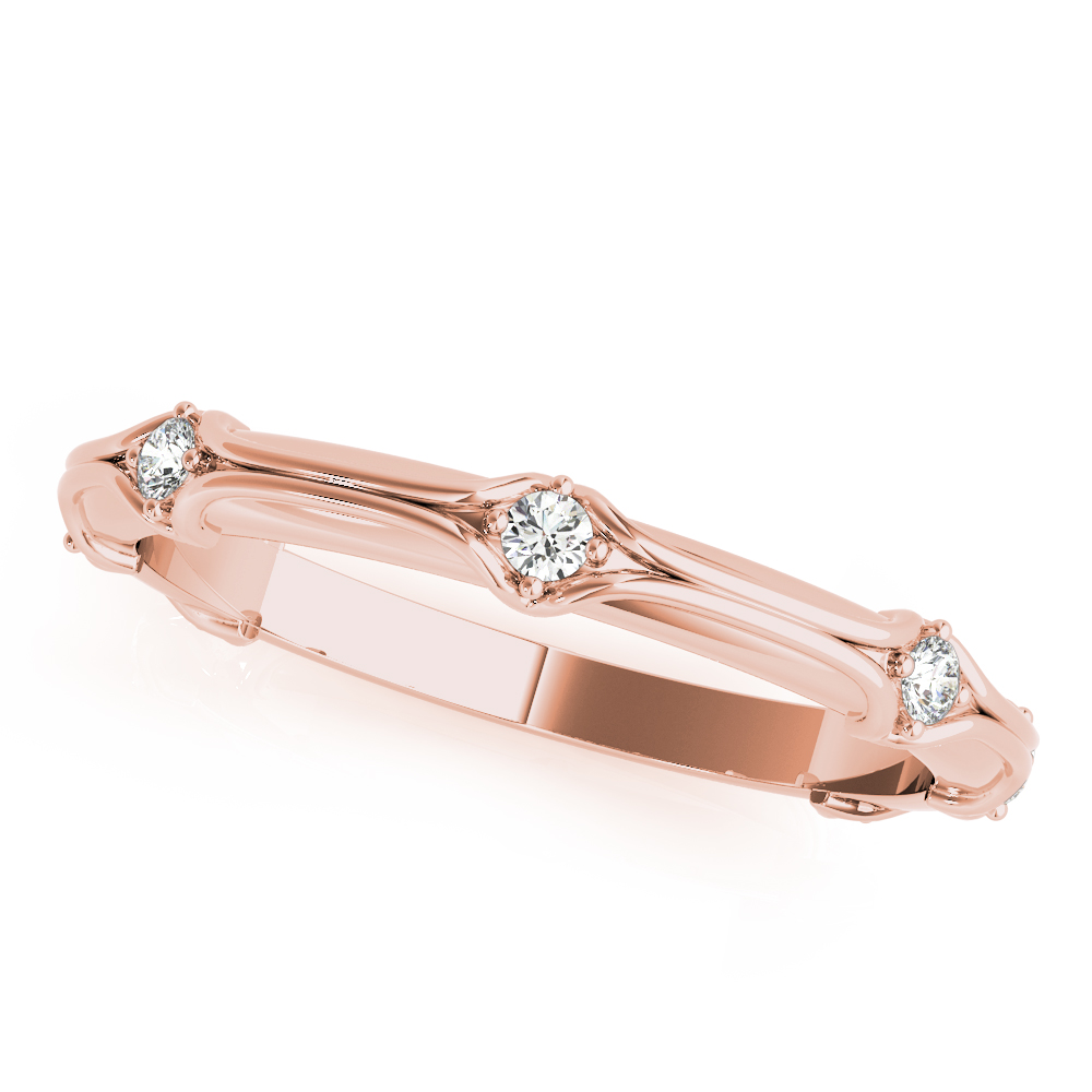  Ladies Stackable Accented Filigree Band .15 Carat Total Weight   (Lab-Created) 0.14 C.T.W 10K yellow, white or rose gold - view 8