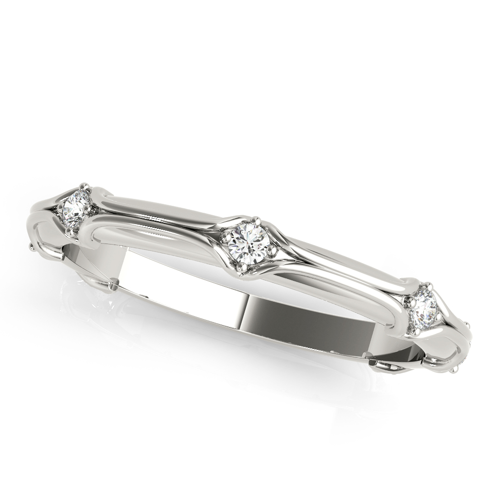 Stackable Accented Filigree Band