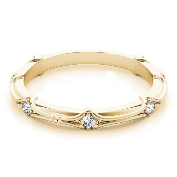  Ladies Stackable Accented Filigree Band .15 Carat Total Weight   (Lab-Created) 0.14 C.T.W 10K yellow, white or rose gold - view 5