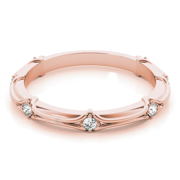  Ladies Stackable Accented Filigree Band .15 Carat Total Weight   (Lab-Created) 0.14 C.T.W 10K yellow, white or rose gold - view 9