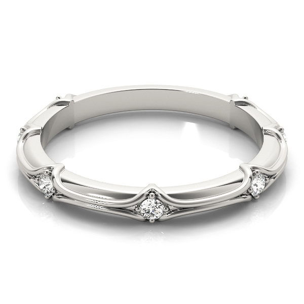  Ladies Stackable Accented Filigree Band .15 Carat Total Weight   (Lab-Created) 0.14 C.T.W 10K yellow, white or rose gold - view 2