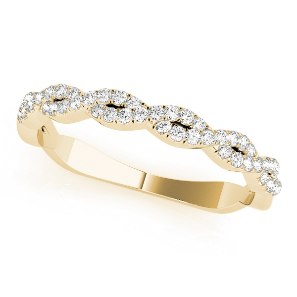  Ladies Twisting Diamond Wedding Band 1/4 Carat Total Weight   (Lab-Created) 0.24 C.T.W 10K yellow, white or rose gold - view 4