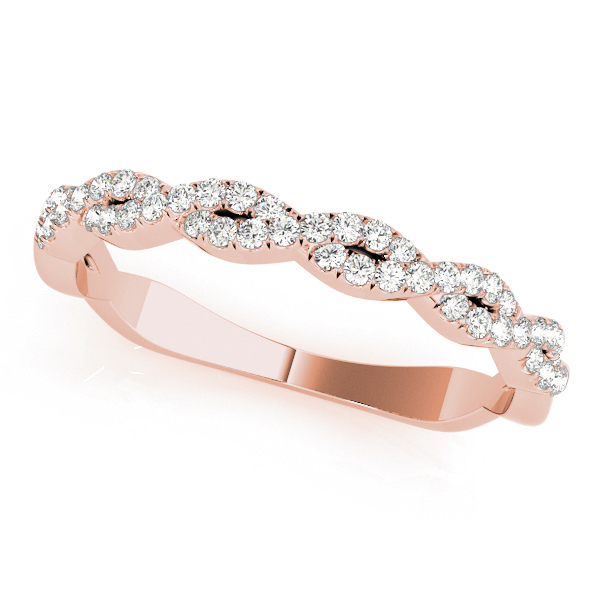 Ladies Twisting Diamond Wedding Band 1/4 Carat Total Weight   (Lab-Created) 0.24 C.T.W 10K yellow, white or rose gold - view 8