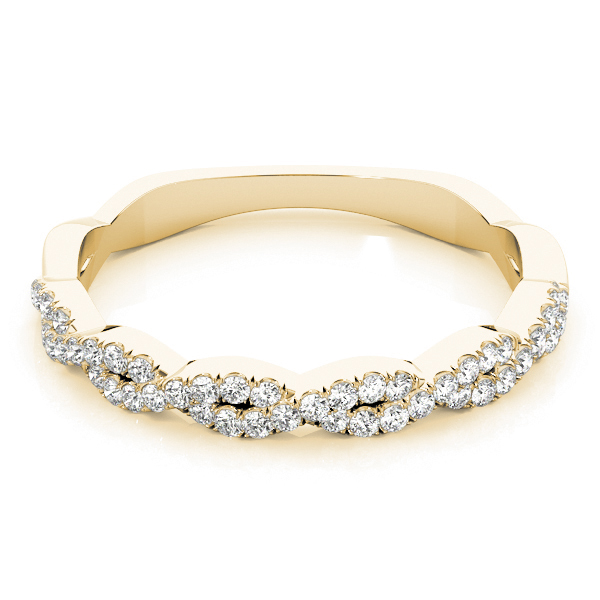  Ladies Twisting Diamond Wedding Band 1/4 Carat Total Weight   (Lab-Created) 0.24 C.T.W 10K yellow, white or rose gold - view 5