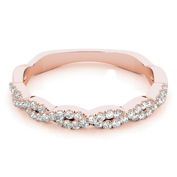  Ladies Twisting Diamond Wedding Band 1/4 Carat Total Weight   (Lab-Created) 0.24 C.T.W 10K yellow, white or rose gold - view 9