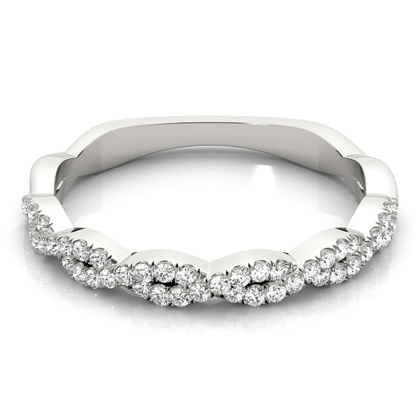  Ladies Twisting Diamond Wedding Band 1/4 Carat Total Weight   (Lab-Created) 0.24 C.T.W 10K yellow, white or rose gold - view 2