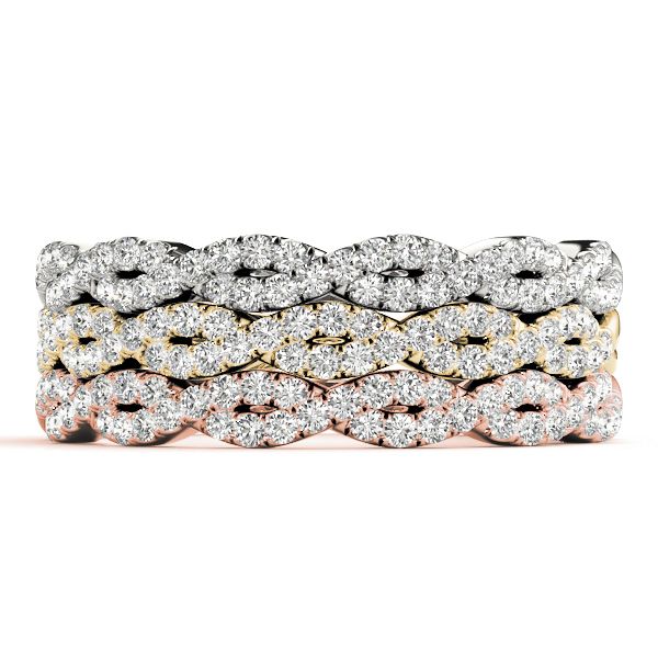  Ladies Twisting Diamond Wedding Band 1/4 Carat Total Weight   (Lab-Created) 0.24 C.T.W 10K yellow, white or rose gold - view 7