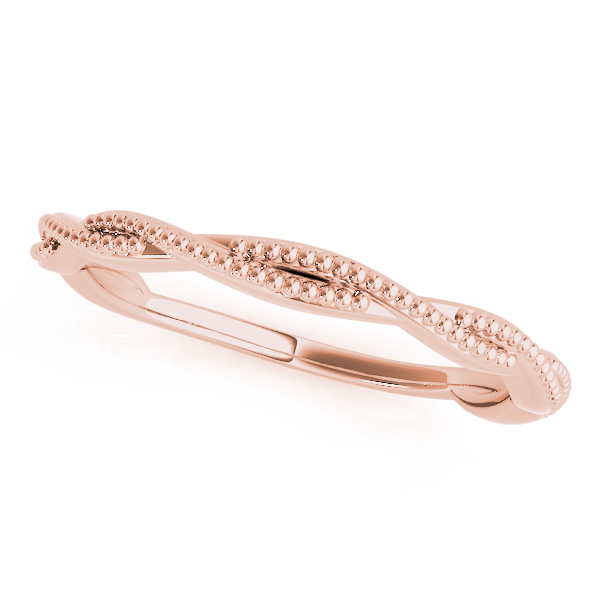  Twisted Wedding Band  Unknown Friendly Weight 10K yellow, white or rose gold - view 5