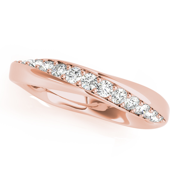  Ladies Twisted Prong In Channel Wedding Band 3/8 Carat Total Weight   (Lab-Created) 0.39 C.T.W 10K yellow, white or rose gold - view 9