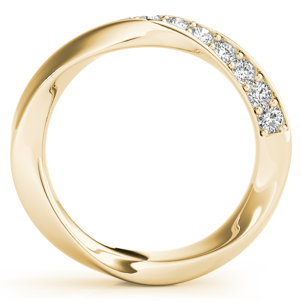  Ladies Twisted Prong In Channel Wedding Band 3/8 Carat Total Weight   (Lab-Created) 0.39 C.T.W 10K yellow, white or rose gold - view 8