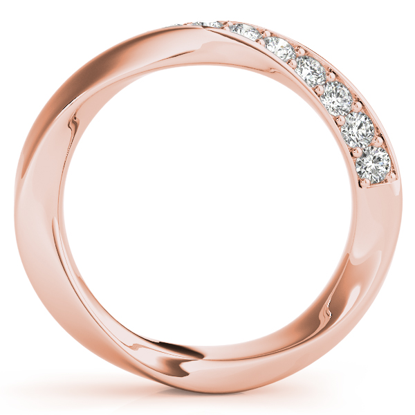  Ladies Twisted Prong In Channel Wedding Band 3/8 Carat Total Weight   (Lab-Created) 0.39 C.T.W 10K yellow, white or rose gold - view 12