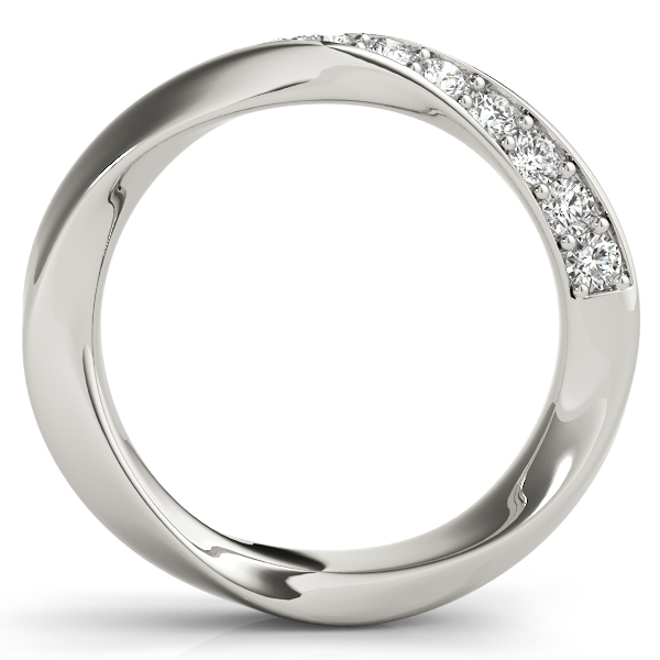  Ladies Twisted Prong In Channel Wedding Band 3/8 Carat Total Weight   (Lab-Created) 0.39 C.T.W 10K yellow, white or rose gold - view 4