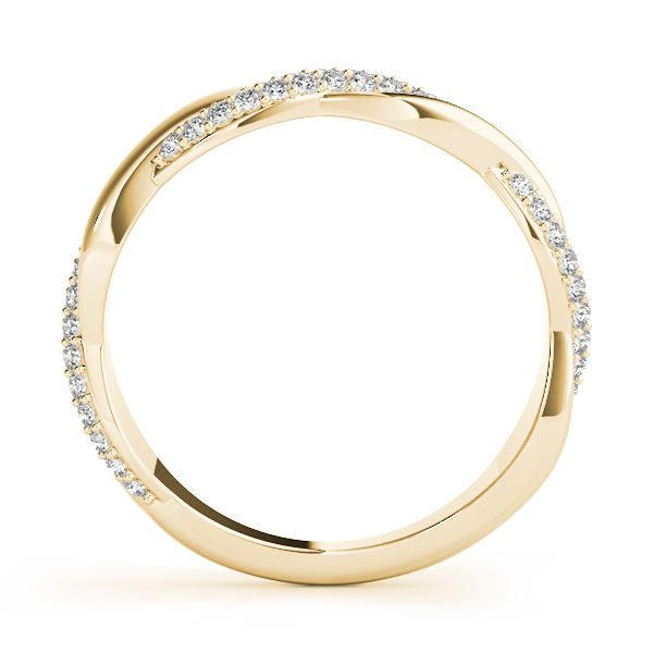  Ladies Double Row Pave Twisted Shank Wedding Bands 3/8 Carat Total Weight   (Lab-Created) 0.40 C.T.W 10K yellow, white or rose gold - view 8