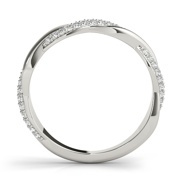  Ladies Double Row Pave Twisted Shank Wedding Bands 3/8 Carat Total Weight   (Lab-Created) 0.40 C.T.W 10K yellow, white or rose gold - view 4
