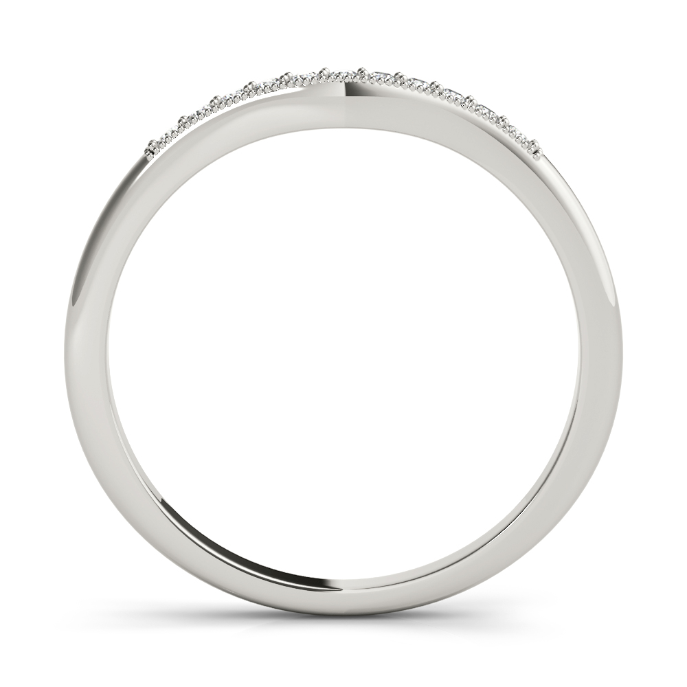  Ladies Curved Wedding Band 1/10 Carat Total Weight   (Lab-Created) 0.08 C.T.W 10K yellow, white or rose gold - view 2