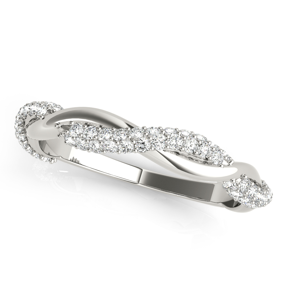 Twisted Pave Wedding Band