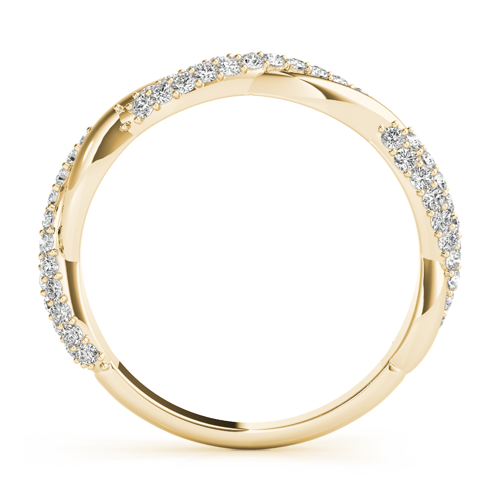  Ladies Twisted Pave Wedding Band 3/8 Carat Total Weight   (Lab-Created) 0.40 C.T.W 10K yellow, white or rose gold - view 4