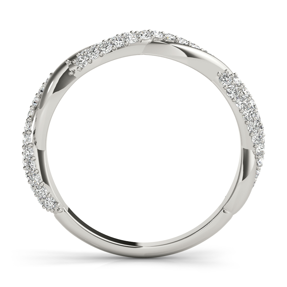  Ladies Twisted Pave Wedding Band 3/8 Carat Total Weight   (Lab-Created) 0.40 C.T.W 10K yellow, white or rose gold - view 2