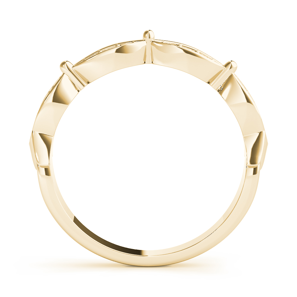  Ladies Scalloped Marquise Shape Wedding Band .15 Carat Total Weight   (Lab-Created) 0.18 C.T.W 10K yellow, white or rose gold - view 4