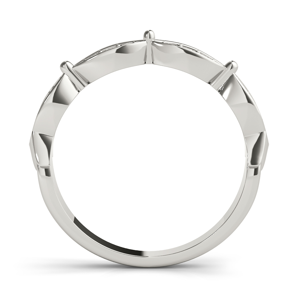  Ladies Scalloped Marquise Shape Wedding Band .15 Carat Total Weight   (Lab-Created) 0.18 C.T.W 10K yellow, white or rose gold - view 2