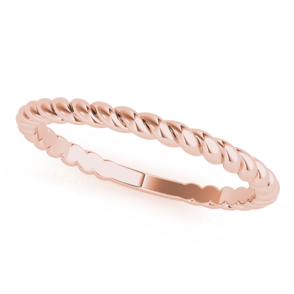  Twisting Wedding Band  Unknown Friendly Weight 10K yellow, white or rose gold - view 5