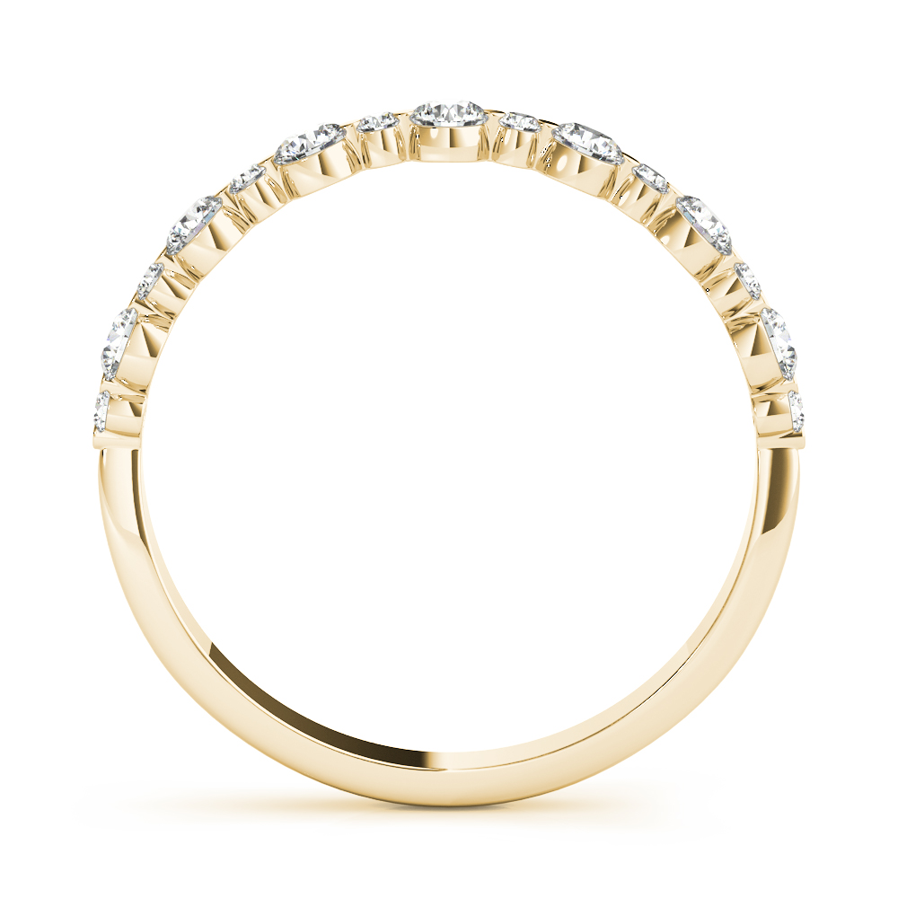  Ladies Single Shared Prong Wedding Band, Alternating Size 3/8 Carat Total Weight   (Lab-Created) 0.42 C.T.W 10K yellow, white or rose gold - view 4