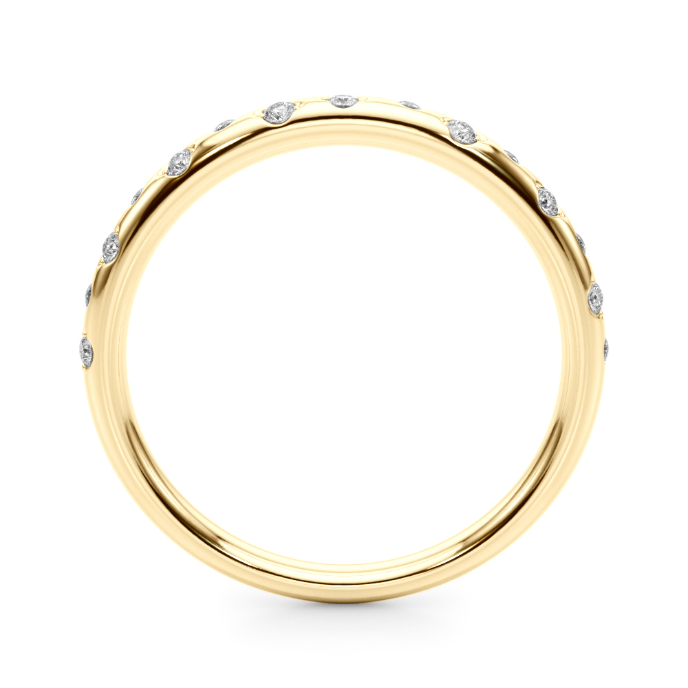  Ladies Scattered Diamond Wedding Band 1/10 Carat Total Weight   (Lab-Created) 0.07 C.T.W 10K yellow, white or rose gold - view 4