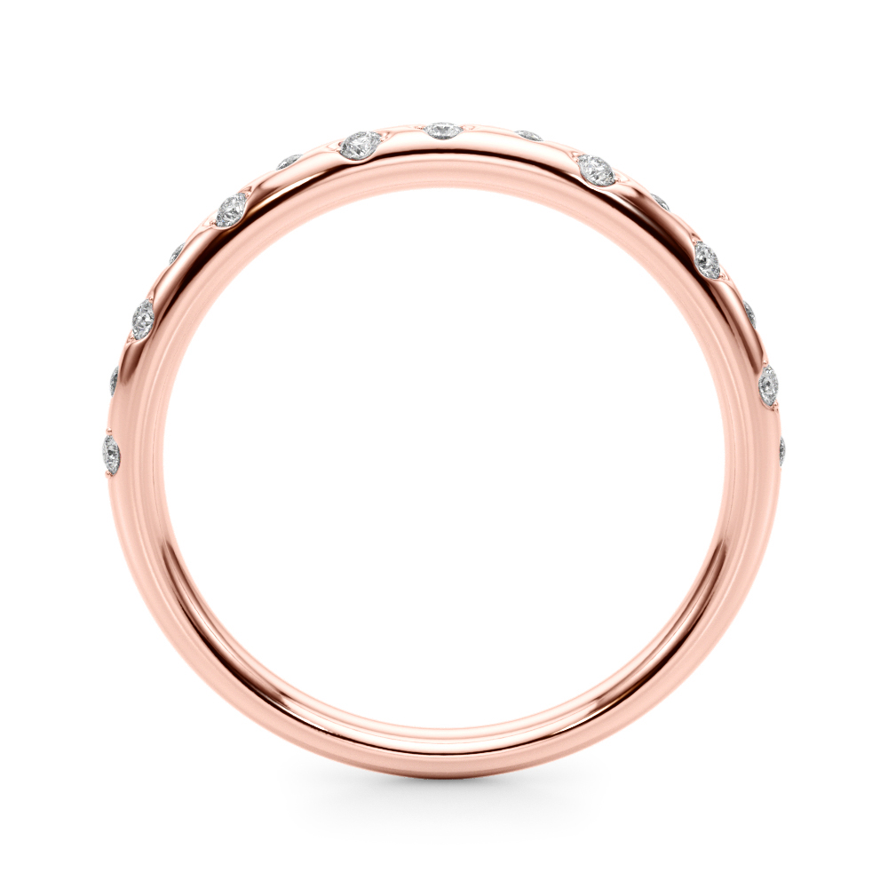  Ladies Scattered Diamond Wedding Band 1/10 Carat Total Weight   (Lab-Created) 0.07 C.T.W 10K yellow, white or rose gold - view 6