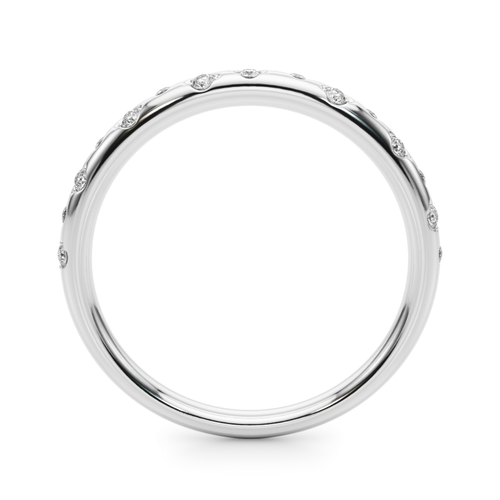  Ladies Scattered Diamond Wedding Band 1/10 Carat Total Weight   (Lab-Created) 0.07 C.T.W 10K yellow, white or rose gold - view 2