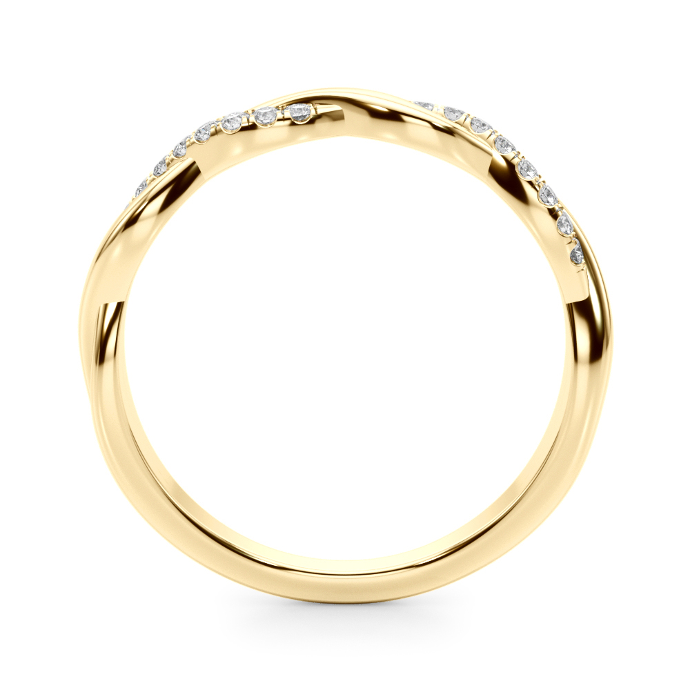  Ladies Twisting Wedding Band 1/10 Carat Total Weight   (Lab-Created) 0.11 C.T.W 10K yellow, white or rose gold - view 4