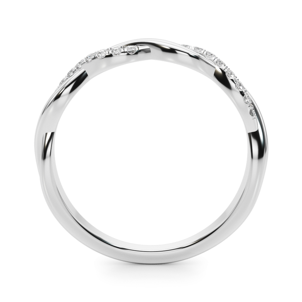  Ladies Twisting Wedding Band 1/10 Carat Total Weight   (Lab-Created) 0.11 C.T.W 10K yellow, white or rose gold - view 2