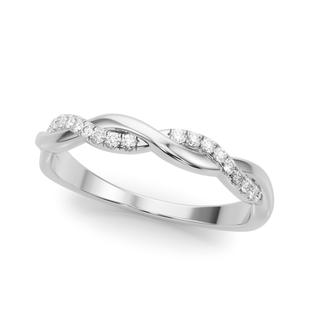 Twisting Accented Wedding Band