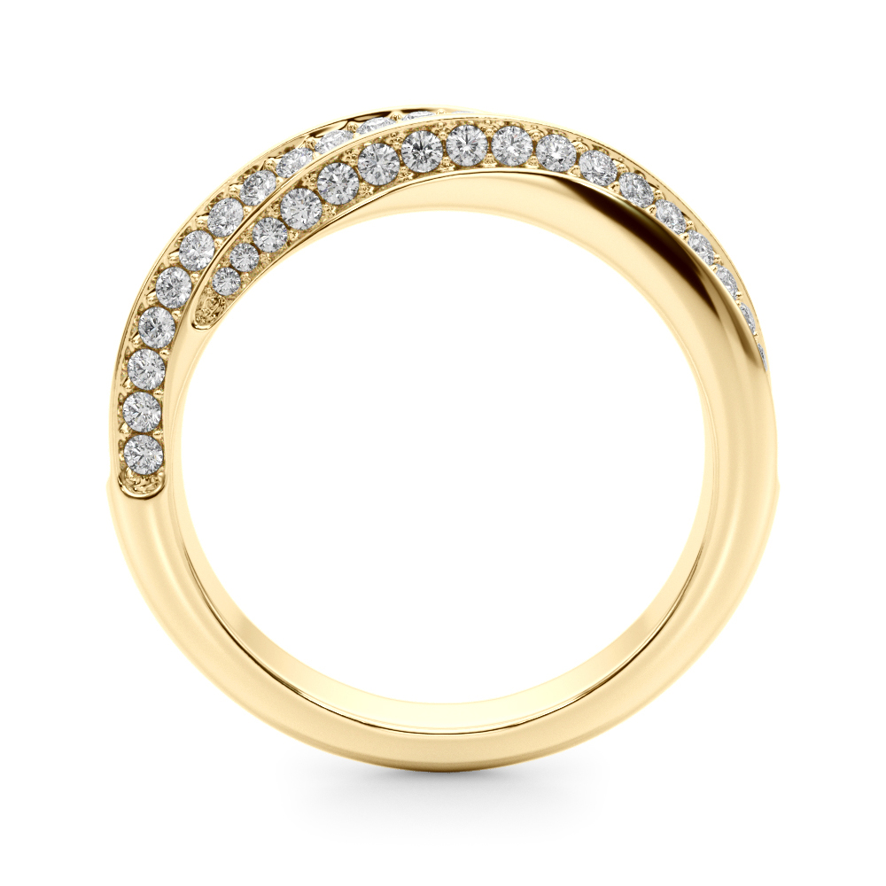  Ladies Multirow Pave Twisted Shank Wedding Band 5/8 Carat Total Weight   (Lab-Created) 0.59 C.T.W 10K yellow, white or rose gold - view 4