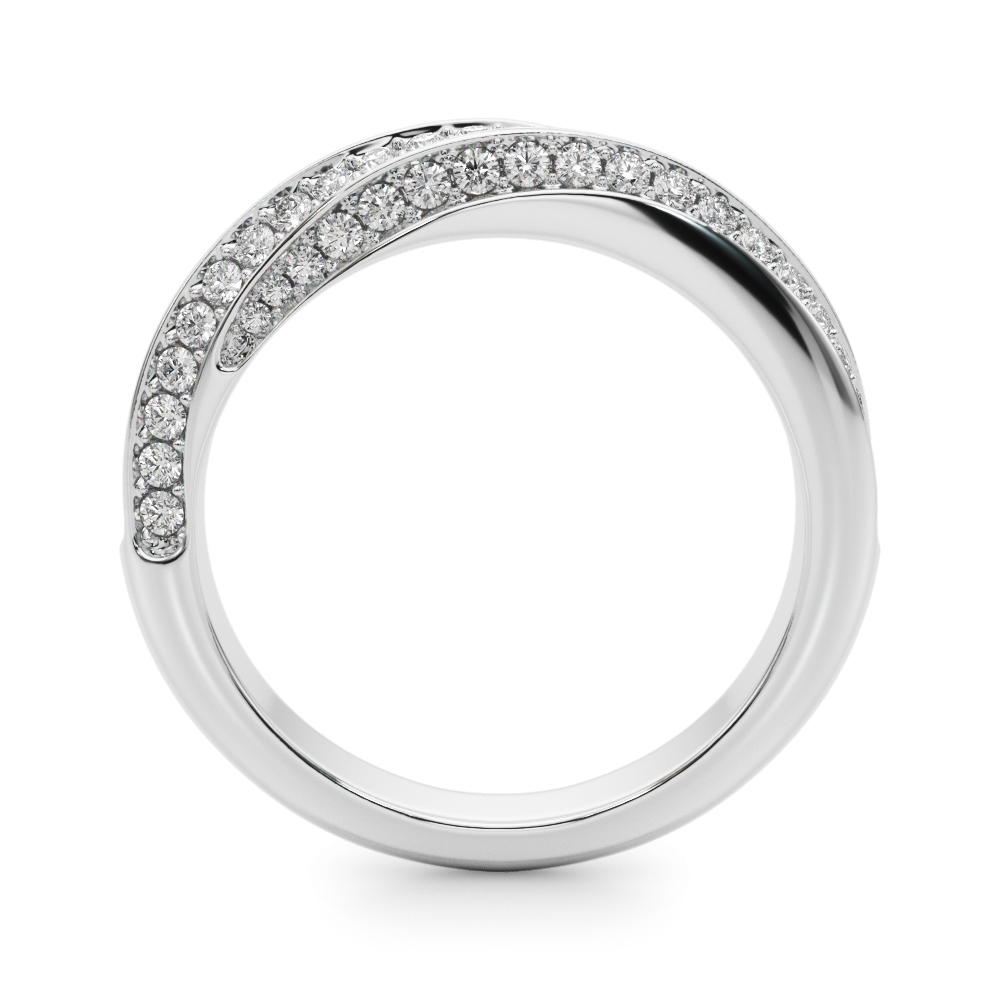  Ladies Multirow Pave Twisted Shank Wedding Band 5/8 Carat Total Weight   (Lab-Created) 0.59 C.T.W 10K yellow, white or rose gold - view 2