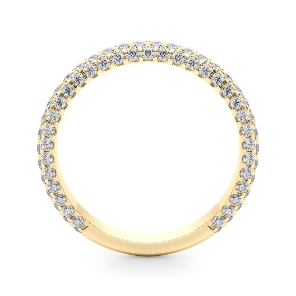  Ladies Multirow Pave Wedding Bands 0.8 Carat Total Weight   (Lab-Created) 0.80 C.T.W 10K yellow, white or rose gold - view 4