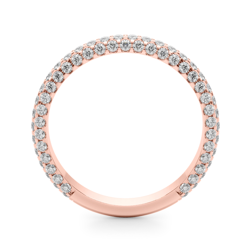  Ladies Multirow Pave Wedding Bands 0.8 Carat Total Weight   (Lab-Created) 0.80 C.T.W 10K yellow, white or rose gold - view 6