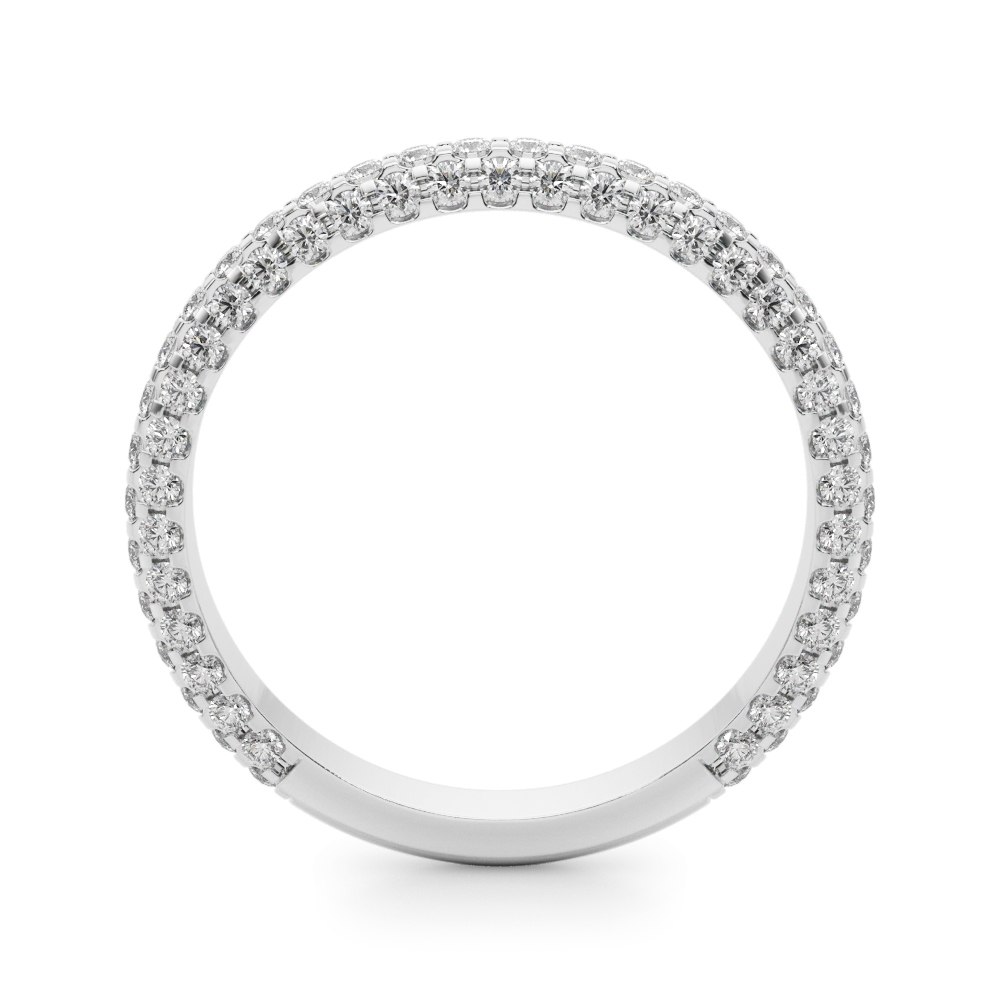  Ladies Multirow Pave Wedding Bands 0.8 Carat Total Weight   (Lab-Created) 0.80 C.T.W 10K yellow, white or rose gold - view 2
