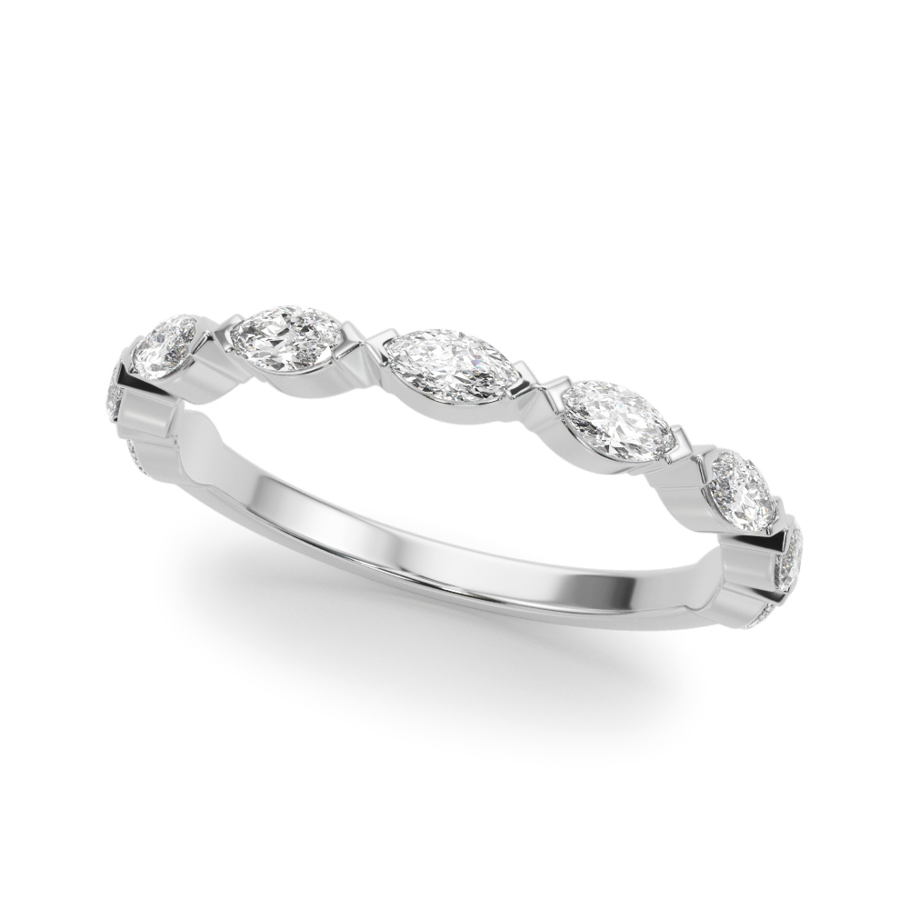9-Stone V-Prong Marquise Band