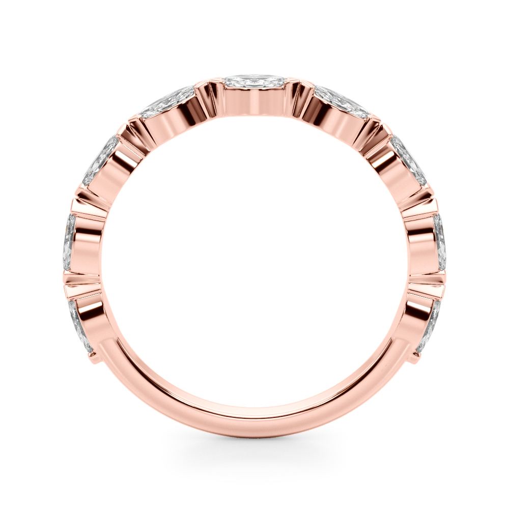  Ladies 9-Stone V-Prong Marquise Band 5/8 Carat Total Weight   (Lab-Created) 0.63 C.T.W 10K yellow, white or rose gold - view 6